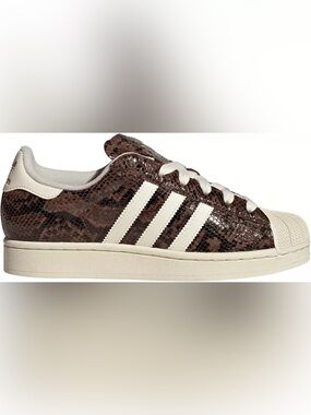 🆕 adidas Superstar II Snake Print Sneakers Women’s 7.5 Brown Cream NWT